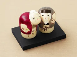 ORYOKI Kokeshi: Holzfigur Enmanchoju (Paar)