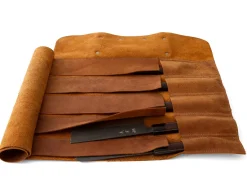 ORYOKI Messer-Tasche, Leder, Cognac