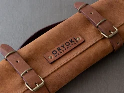 ORYOKI Messer-Tasche, Leder, Cognac