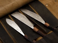 ORYOKI Messer-Tasche, Leder, Vintage-Style