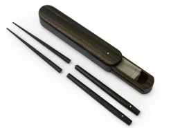 ORYOKI Premium Essstäbchen Set, teilbar, mit Ebenholz Case