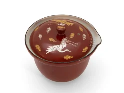 ORYOKI Shiboridashi Teekanne Akaji Kingin Tsuru, 230 ml