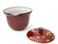 ORYOKI Shiboridashi Teekanne Akaji Kingin Tsuru, 230 ml
