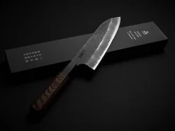 ORYOKI SPG2 Kuroshiage Tsuchime Santoku 180mm, Wenge Handle