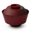 ORYOKI Suppenschale mit Deckel Hashi han, Urushi rot