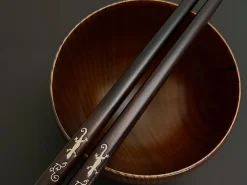 ORYOKI Suppenschale, Reisschale Mari, Urushi braun