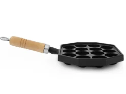 ORYOKI Takoyaki Pfanne 14, Holzgriff, IWACHU