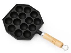 ORYOKI Takoyaki Pfanne 14, Holzgriff, IWACHU