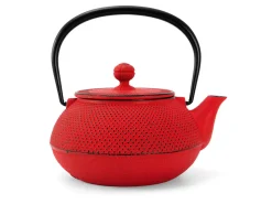 ORYOKI Teekanne Gusseisen Arare, Typ 7, 0,9 L, rot