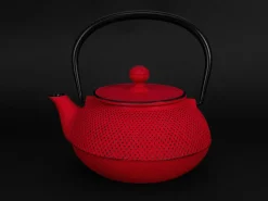 ORYOKI Teekanne Gusseisen Arare, Typ 7, 0,9 L, rot
