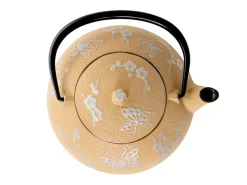 ORYOKI Teekanne Gusseisen CHOCHO, Beige, 0,6 l