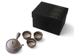 ORYOKI Teeservice Kuro Koma, Banko Yaki, 4-teilig
