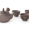 ORYOKI Teeservice Kuro Momiji, Banko Yaki, 4-teilig