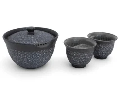 ORYOKI Teeservice Shiboridashi Nanban Mishimazume, 3-teilig