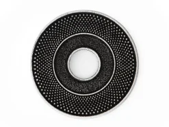ORYOKI Untersetzer Iwachu Arare, Ø 13.5 cm, Schwarz-Silber