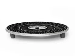 ORYOKI Untersetzer Iwachu Arare, Ø 13.5 cm, Schwarz-Silber