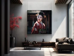 ORYOKI Wandbild Geisha #1, farbig, 1:1