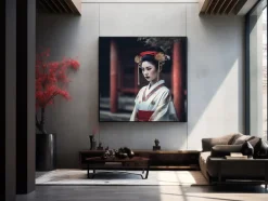ORYOKI Wandbild Geisha #2, farbig, 1:1