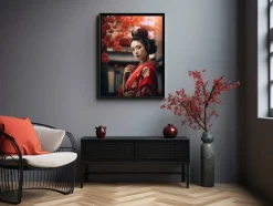 ORYOKI Wandbild Geisha #3, farbig, 3:4