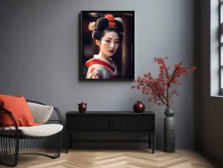 ORYOKI Wandbild Geisha #4, farbig, 3:4