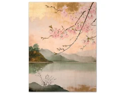 ORYOKI Wandbild Japanischer Garten Sakura #3, farbig 3:4