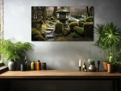 ORYOKI Wandbild Nihonteien #3, japanischer Garten, farbig, 16:9