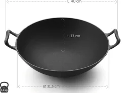 ORYOKI Wok Gusseisen Ø 31,5 cm IWACHU