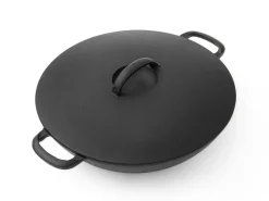 ORYOKI Wok Pfanne / Topf, Gusseisen mit Deckel, 2 Größen