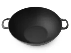 ORYOKI Wok Pfanne / Topf, Gusseisen mit Deckel, 2 Größen